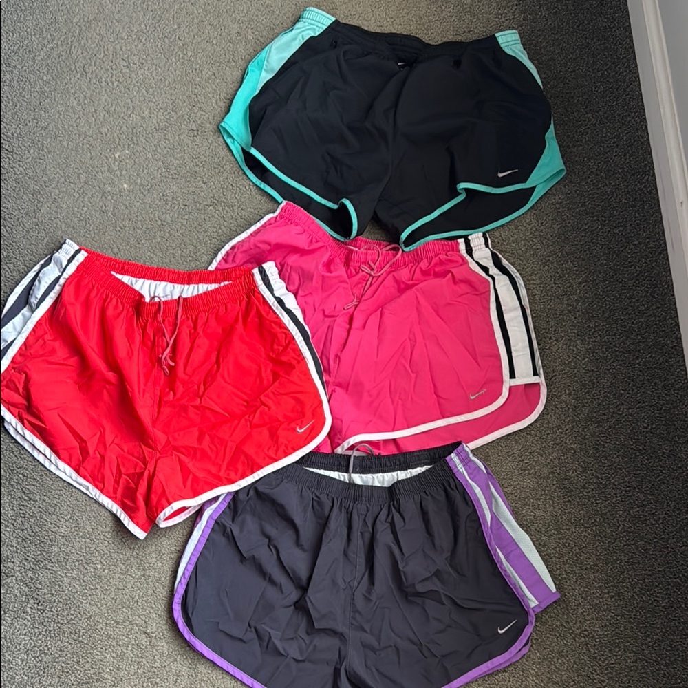 Nike Women's Athletic Shorts - Black, Red, Pink